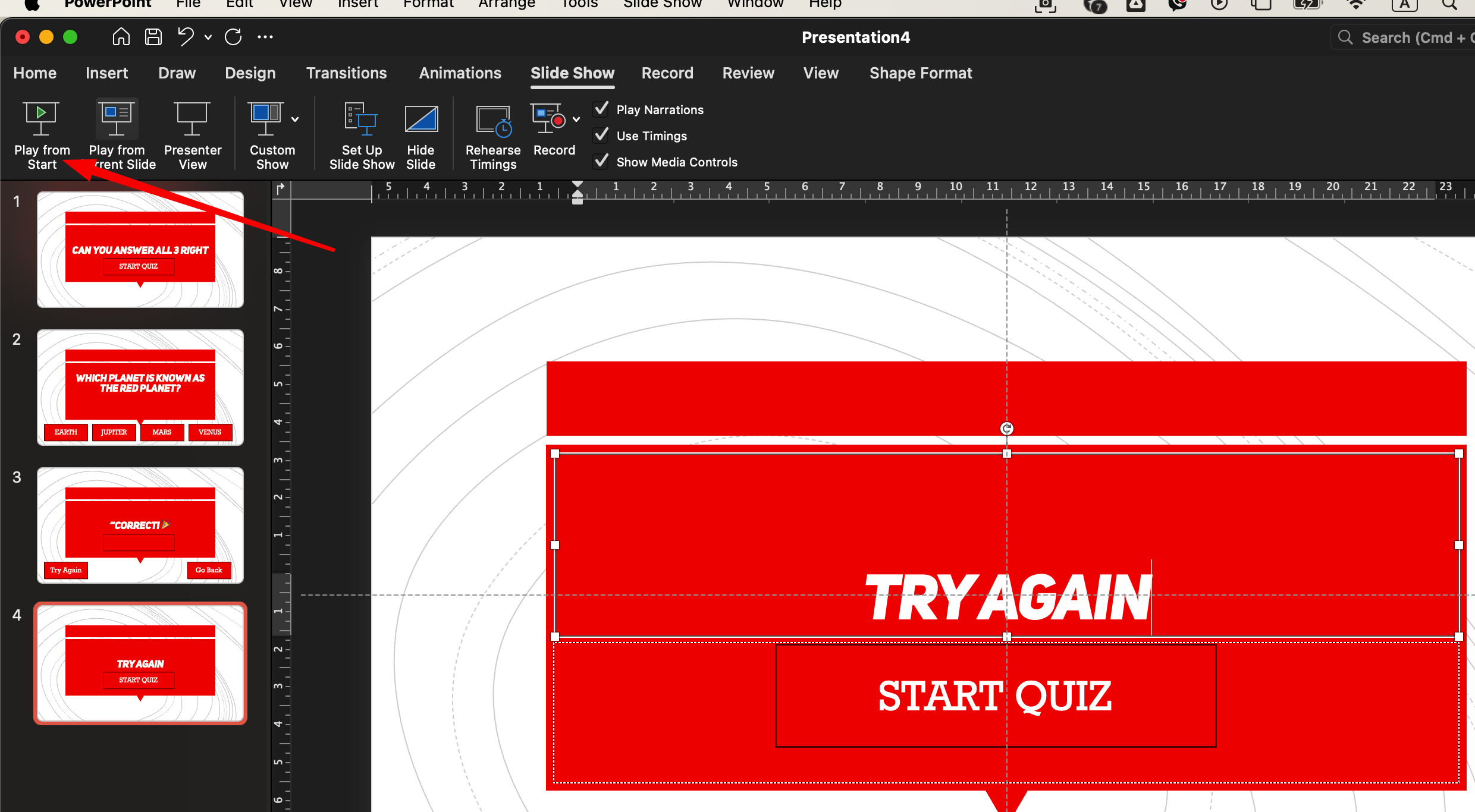 Creating an Interactive Quiz in PowerPoint